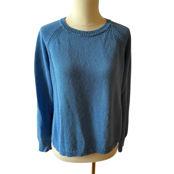 J MCLAUGHLIN SWEATER COTTON BLD LOOSE KNIT CREWNECK COASTAL CHIC CASUAL M - Picture 2 of 9